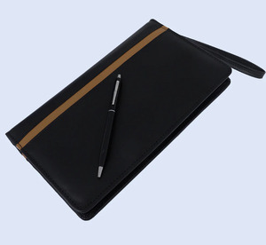 Tarjetero de Diseño de Alta Gama para Hombre, Cuero Genuino, Plegable, Protección RFID, Logotipo Personalizado, Calidad Premium, OEM, Poliéster - Product Image 4