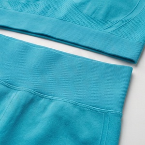 ชุดเลกกิ้งโยคะเอวสูงสำหรับผู้หญิง กางเกงออกกำลังกายแบบรัดรูปยกกระชับสะโพกไร้ตะเข็บ ชุดออกกำลังกายฟิตเนส - Product Image 5