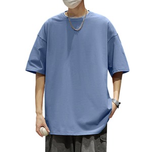 T-shirt Homme Oversize Cropped en Coton Lourd 100% Anti-Plis avec Logo Graphique Personnalisé Style Streetwear Coupe Ample - Product Image 3