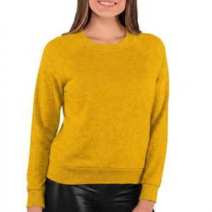 Sudadera de Mujer, Cuello Redondo, Manga Raglán, Color Gris Oscuro, Corte Regular - Product Image 5