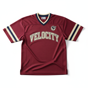 Vêtements de sport personnalisés en polyester, col en V, maillot de football américain rétro en mesh - Product Image 2