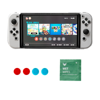 Kit de protection 8 en 1 de haute qualité pour Nintendo Switch NS OLED NSO PC+TPU, coque en verre trempé avec boîte, compatibilité