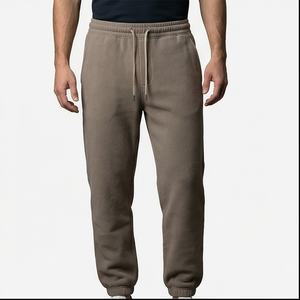 Solid Color Oem Customized Oversized Sweatpants Raw Hem Elastic Waist Relaxed <b>Jogger</b> Sweatpants <b>Wide</b> <b>Leg</b> Heavyweight Sweatpants - Product Image 1