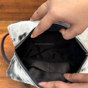 Grande capacité à la mode en cuir de vachette usiné à la main sac à couches de voyage multifonctionnel sac à dos et trousse de toilette pour femmes - Product Image 5