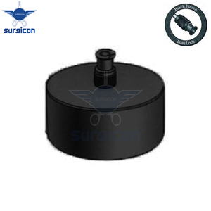 Stainless Steel Surgical Holding Device with Luer <b>Lock</b> and Black Finish Diameter 40mm <b>Dual</b> Luer <b>Lock</b> Connection - Product Image 6