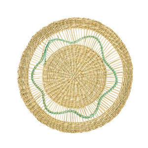 Seagrass and Straw <b>Placemats</b> Round Woven Table Mats Natural Wicker Charger Plates for Eco-Friendly Kitchen Use - Product Image 2
