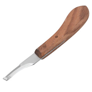 Pakistan Factory Quality Horse Farrier Tool Sharp <b>Edge</b> Steel Blade <b>Wooden</b> Handle Wide Blade Farrier Hoof Knife - Product Image 3