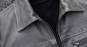 Veste en cuir véritable pour homme, col rabattable, fermeture éclair sur la poitrine, manteau en cuir PU, nouvelle mode hiver, vestes en cuir - Product Image 4
