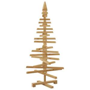 Árbol de Navidad de Madera de Pino Sólido de 47.24 Pulgadas en Color Marrón con Base, Árboles de Navidad Sólidos - Product Image 2
