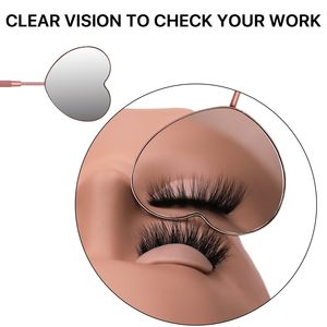 Miroir à cils adorable en forme de cœur, détachable, professionnel, en acier inoxydable de haute qualité, 2,2 pouces - Product Image 3