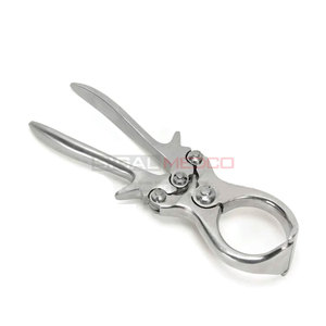 Pince de Castration en Acier Inoxydable Allemand Réutilisable de Haute Qualité, Durable, Professionnelle, Sûre et Efficace pour la Chirurgie Vétérinaire du Bétail - Product Image 2