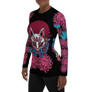Blusa de Manga Larga con Estampado Floral para Mujer, Cuello Redondo, Diseño de Zorro Sublimado, Top Informal de Corte Regular, Material de Poliéster - Product Image 2