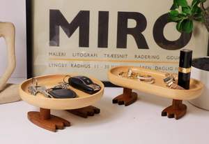 Bandeja de madera para llaves y joyas para mesa de entrada, organizador de anillos, monedas, pulseras y relojes - Product Image 2