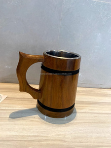 Tasse Viking en bois de qualité supérieure | Barware rustique et chope à boire - Product Image 2