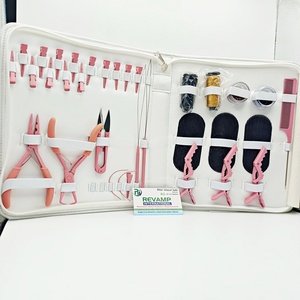 Professional Customized Pink Color Hair Extension <b>Tools</b> for <b>Thread</b> Micro Ring Nano Bead Extensions Surgical Grade Stainless - Product Image 1