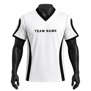 Ensemble de maillot et short de football personnalisé, uniforme d'équipe, imprimé numérique par transfert thermique, séchage rapide, taille élastique, 100% polyester - Product Image 1
