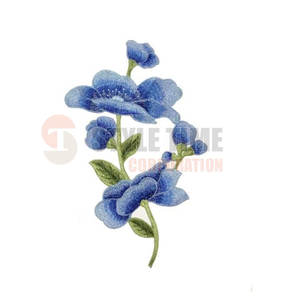 Broderie florale de haute qualité sur base en tissu durable avec un magnifique travail de fil, badges décoratifs brodés de fleurs - Product Image 3