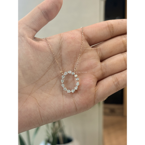 Collier pendentif en or massif avec diamant de laboratoire taille poire ouverte 0,95 carat VVS VS EF – Cadeau d'anniversaire pour elle - Product Image 2