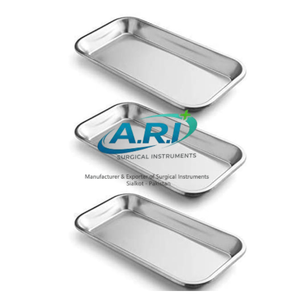 ถาดใส่เครื่องมือผ่าตัดสแตนเลสเกรดพรีเมียม ARI SURGICAL INSTRUMENTS รุ่น TRAY 10 X 12 ได้รับการรับรองมาตรฐาน CE ระดับ Class I รับประกัน 2 ปี - Product Image 3