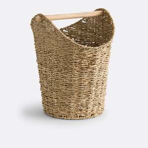 Panier à rouleaux de papier toilette en jonc de mer pour salle de bain, organisateur tressé écologique, bac de rangement naturel avec tige en bois, vente en gros, en vrac, B2B, OEM - Product Image 4