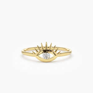 Anillo de Moissanita Natural Más Vendido, Oro Amarillo Sólido de 14K, Joyería Fina Hecha a Mano para Mujeres y Niñas, Anillo de Promesa de Lujo - Product Image 5