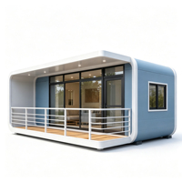 Cabane Apple de luxe moderne de 20 pieds, coque en aluminium, maison préfabriquée, mini-maison mobile, bureau de jardin extérieur avec salle de bain