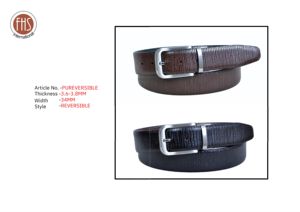 Cinturones de Perfil Buffalo de Alta Calidad para Hombre, Longitud Personalizada, FHS LPB02, 35 mm, con Hebilla de Aleación Negra - Product Image 5