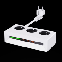 Nouveau design PD25W créer prise de courant ue câble pivotant à 180 degrés les voyants lumineux USB multiprises extension CE/KC
