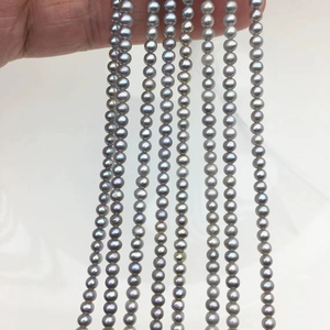 Perlas de Agua Dulce Grises AAA de 2.5-3mm, Perlas Sueltas Tipo Semilla de Patata, Perlas Pequeñas para Collar, Joyería, Regalo de San Valentín, Venta al Por Mayor - Product Image 1