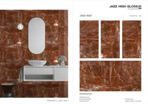 Azulejos de porcelana de estilo moderno con superficie de alto brillo Jazz, tamaño 60x120cm 600x1200mm 24x48 para paredes interiores elegantes - Product Image 5
