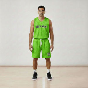 Nouvel ensemble d'uniformes de basketball unisexe pour adultes, entraînement et compétition, personnalisable avec nom d'équipe, absorbant la transpiration, respirant à 100% - Product Image 3