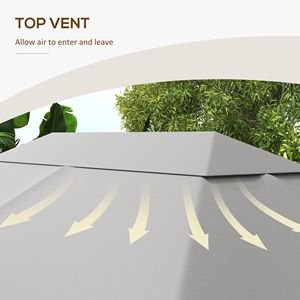 Telo di Ricambio Durevole in Tessuto Platinum Chiaro 10x13 per Gazebo e Pergola - Montaggio Rapido - Product Image 5