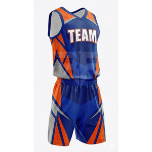 Camiseta de Baloncesto Personalizada con Cuello en V, Sublimación, Impresión de Equipo Personalizada, Venta al Por Mayor OEM, Uniforme de Baloncesto Personalizado para Equipo - Product Image 1