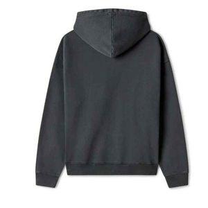 Sweat-shirt à capuche noir pour femme, 100% coton non tissé, couleur unie, coupe classique, vêtement d'automne, imperméable, coupe-vent, doublé - Product Image 4