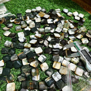 Cuentas cuadradas de cuerno de buey blanco con acabado brillante, hechas a mano, para pulseras al mejor precio. - Product Image 5