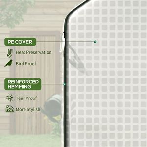 Telo di Ricambio per Serra Agricola Walk-in 140x143x190 cm, Bianco, in PE Antistrappo - Product Image 4