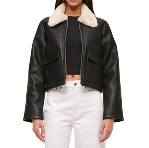 Nouvelle veste en cuir pour femme, style ample, en cuir d'agneau, pour le printemps et l'automne. - Product Image 4