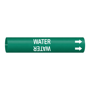 Marqueur de tuyau flexible Brady WATER Snap-On pour les conduites d'eau intérieures et extérieures - Product Image 2