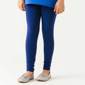 Leggings 100 % coton pour femmes et adolescentes, bleu uni, taille mi-haute, pour l'été, entraînement, sport et yoga – Meilleure vente – MADE BY BS - Product Image 3