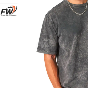 T-shirts personnalisés délavés à l'acide, effet vieilli vintage, pour votre propre marque, en tissu épais de haute qualité - Product Image 5
