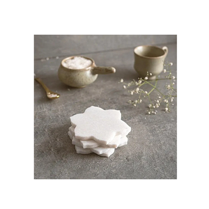 Durable Eco-Friendly Marble <b>Drink</b> <b>Coasters</b> Washable Natural Stone <b>Coaster</b> Set for Daily Use Cut Technique - Product Image 1