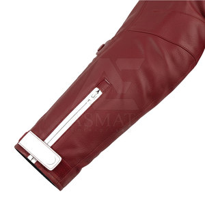 Chaqueta de cuero nueva para hombre, chaqueta de motociclista de cuero para hombre, chaqueta de motociclista nueva de alta calidad - Product Image 4