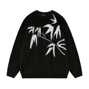 <b>Men</b> Heavyweight Crew Neck Knitted Sweater Soft Breathable Long Sleeve Pullover Casual Warm Knitwear for Autumn Winter Daily - Product Image 1