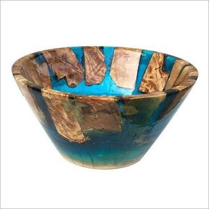 Tazón para Servir de Resina y Madera, Hecho a Mano, para Frutas y Ensaladas, Pulido, Decorativo, para Hogar, Hotel, Restaurante, Utensilios de Cocina - Product Image 1