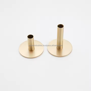 เชิงเทียนโลหะแบบเรียวเทียนโคมไฟและเทียนหรูหราเชิงเทียนทองเหลืองสำหรับตกแต่ง - Product Image 4