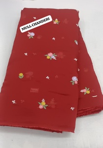 Tela Premium Mul Chanderi con Bordado Floral, 70 GSM, 44 Pulgadas de Ancho, Material Floral Elegante para Prendas de Boutique, 10 Metros - Product Image 4