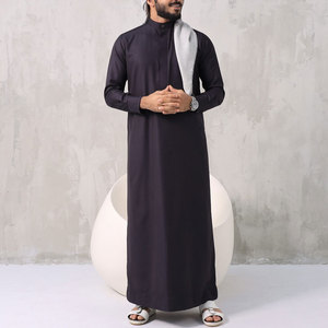Proveedor de Thobes Personalizados, Túnica Árabe Tradicional de Algodón Elástico, Manga Larga, Largo hasta el Tobillo, para Marcas de Moda, Grandes Cantidades - Product Image 3