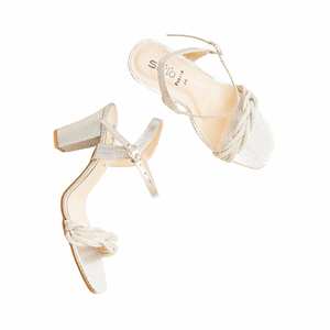 <b>Silver</b> Fancy <b>Heeled</b> <b>Sandals</b> FN6114 Model - Product Image 1