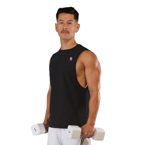 Camiseta sin mangas para hombre Force Core Cutoff, para gimnasio, entrenamiento, fitness, color negro y azul varsity, OEM, venta al por mayor. - Product Image 4