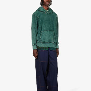 Nouveaux sweats à capuche streetwear 100% coton vintage double couche délavé à l'acide respirant effet vieilli thermique unisexe coupe ample - Product Image 2